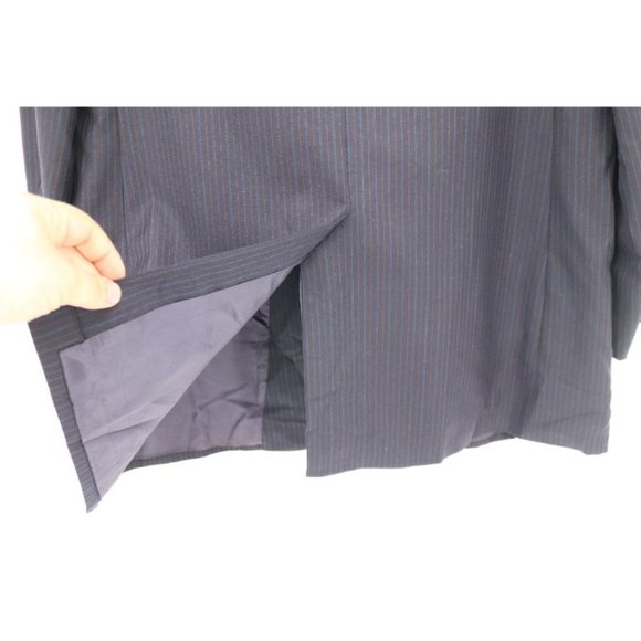 Hickey Freeman Sport Coat Navy Striped Men's 46-48 - Picture 6 of 15